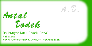 antal dodek business card